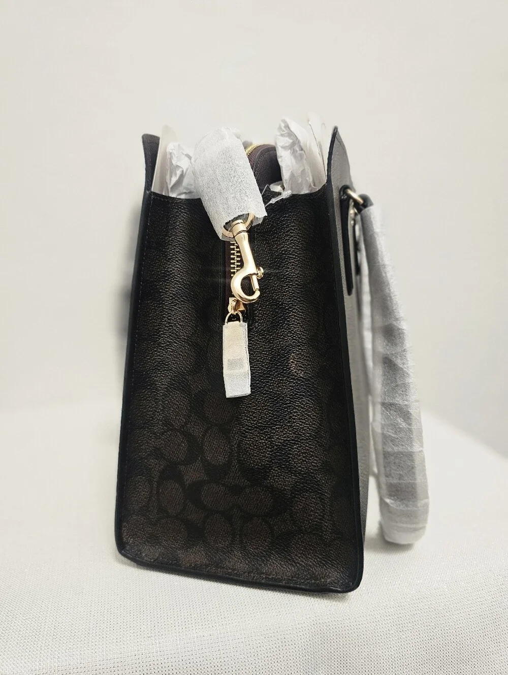 Coach Signature Coated Canvas City Tote / Carryall Bag (Brand New with Defects)